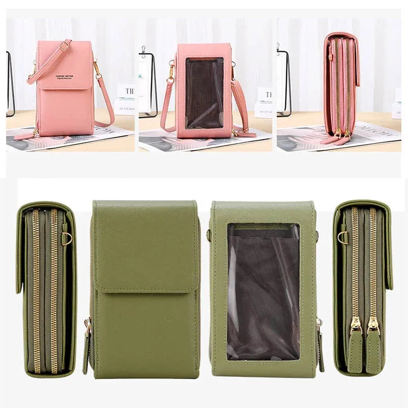 ⏳Only $16.99 Last Day Promotion - ✨RFID Anti-Theft Phone Crossbody – Touchscreen & Multi-Compartment Design📱