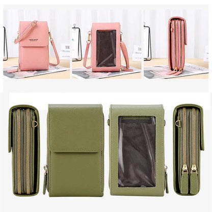 ⏳Only $16.99 Last Day Promotion - ✨RFID Anti-Theft Phone Crossbody – Touchscreen & Multi-Compartment Design📱