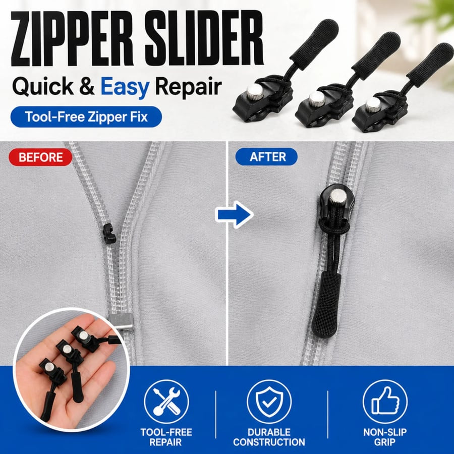 15 PCS🔧 Universal Zipper Repair Tool | Instant Fix for Broken Zippers