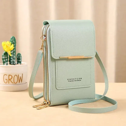 ⏳Only $16.99 Last Day Promotion - ✨RFID Anti-Theft Phone Crossbody – Touchscreen & Multi-Compartment Design📱