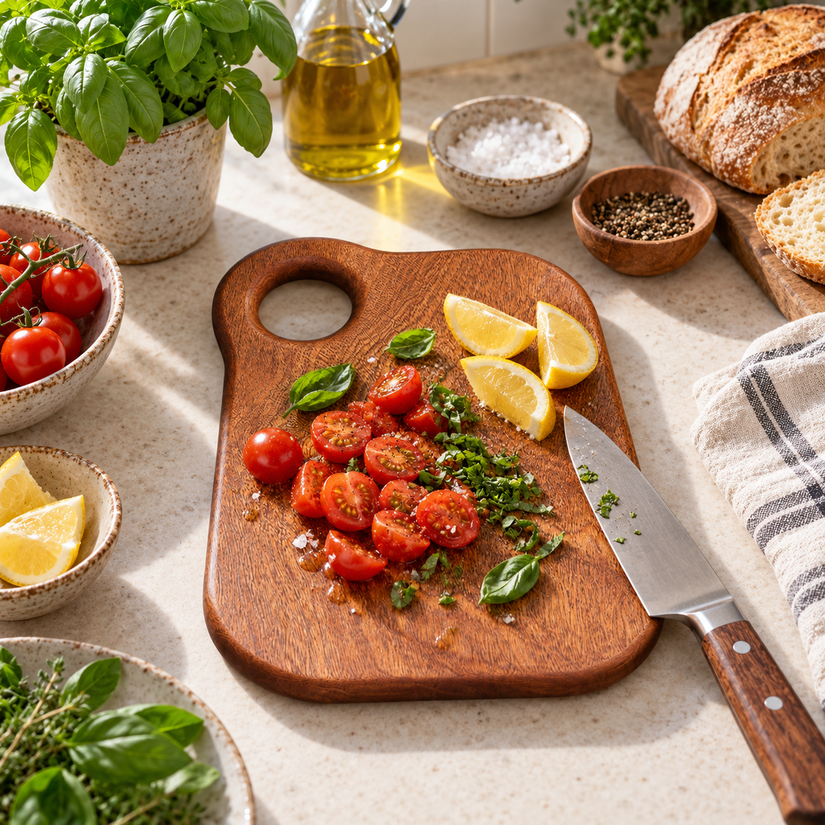 Small Solid Wood Cutting Board