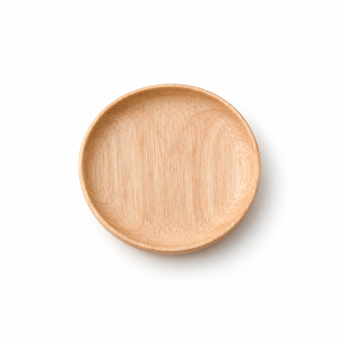 10.5 cm Round Wooden Dish